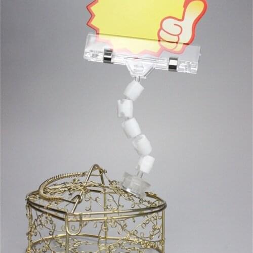 20 pcs magnetic clip universal joint POP price tag sign label clip holder name card display rack picture photo memo clamp snap