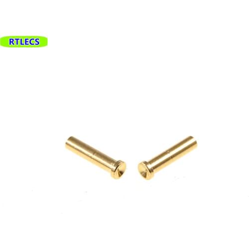 50 Pcs Concave Face Target Connector for Spring-Loaded Pogo Pin Gold Plated Conductive Pad Contact Round Tip Plunger