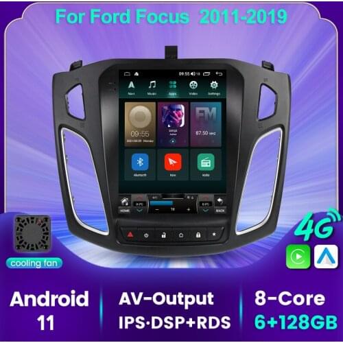 Android 11 Car GPS For Ford Focus 2011-2019 Navigation Radio Stereo Multimedia Vertical Tesla Screen BT 2 DIN no DVD Player DSP