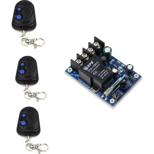 New Style Wireless Remote Control Switches DC 12V 24V 36V 48V 30A Relay Wide Voltage Receiver With 2Keys Remote Controllers