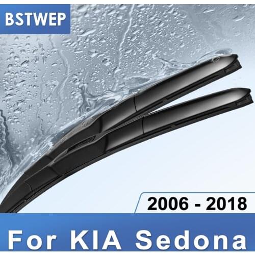 BSTWEP Hybrid Wiper Blades for KIA Sedona Fit Hook Arms 2006 2007 2008 2009 2010 2011 2012 2013 2014 2015 2016 2017 2018