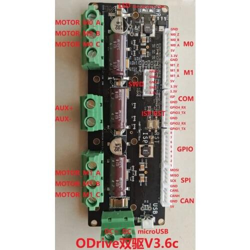 [Dual Drive V3.6b] ODrive-FOC High-performance High-precision Brushless Motor Drive BLDC DRV8301