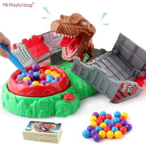 Playful bag Childrens caution dinosaur toys Exciting Family Game toys Egg care Dinosaurs Novelty Christmas gifts for kids AA77