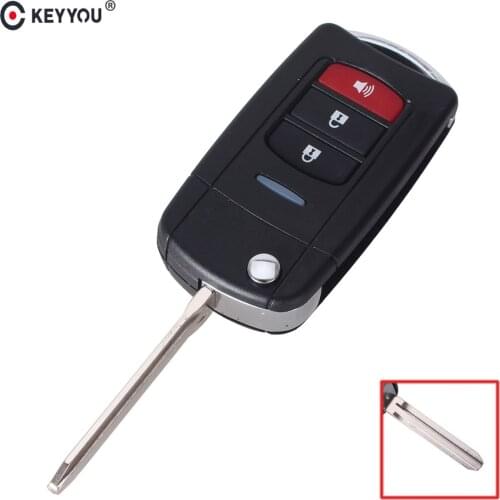 KEYYOU For TOYOTA Modified Flip Folding 3 Buttons Remote Control Car Key shell Remote Keyless Entry Auto key blanks Case Cover