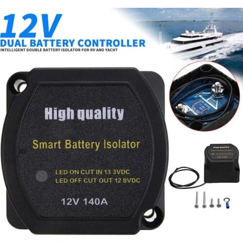 Mayitr 1pc 12V 140A RV Smart Dual Battery Isolator VSR Split Charge Voltage Sensitive Relay For Truck Boat Camper Van Parts