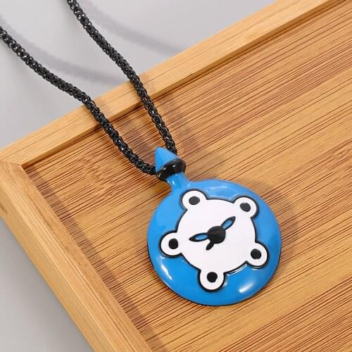 Lovely Ladybug Necklace Cute Metal Miracle Rabbit Bunny Kwami Pendant Comic Cat Necklace Pocket Punk Jewelry Kid Gift