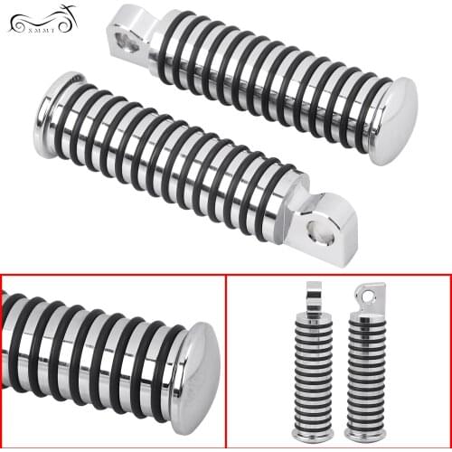 Motorcycle Chrome Rear Foot Pegs Pedals Fit For Harley Dyna Electra Street Glide FLHT FLHX Sportster XLH 883 1200 Road King FLHR
