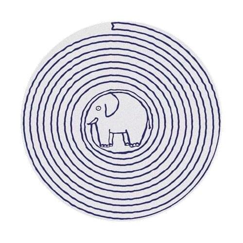 Cartoon Lovely Elephant Carpet Children Non-Slip Bedroom Home Mat