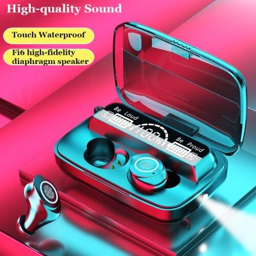 New Bluetooth 5.1 Earphones 2200mAh Charging Box Wireless Headphone 9D Stereo Sports Waterproof Earbuds Headsets With Microphone