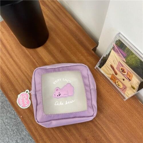 New Bear Mesh Cosmetic Case Girls Portable Travel Wash Bag Fashion Large Capacity Make Up Stoarge Pouch Home Toilet Bag