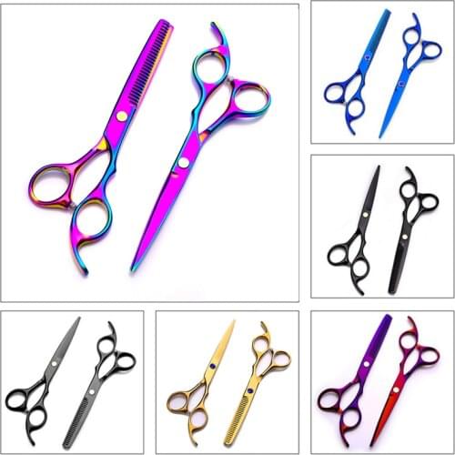 Professional 6.0 inch hair scissors cutting barber makas hair scissor salon scisors thinning shears hairdressing scissors