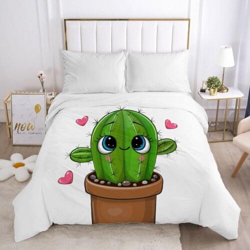 Cartoon Childrens Duvet cover Quilt/Blanket/Comfortable Case Bedding for kids baby boy girls 140x200 for Home Car cactus
