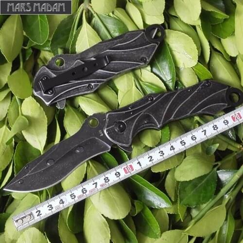 Free shipping Stone Washed Folding Blade Outdoor tool knife Non-slip texture handle Camping survival knife