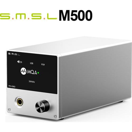 SMSL M500 DAC MQA ES9038PRO ES9311 XMOS XU-216 32bit 768kHz DSD512 Hi-Res Audio Decoder & Headphone Amplifier