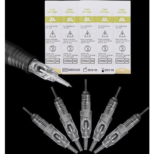 Permanent Makeup Tattoo Cartridge Needles 5M1 Microblading Eyebrow Lip Tattoo Cartridge Needles For Tattoo Machine Kit Airst