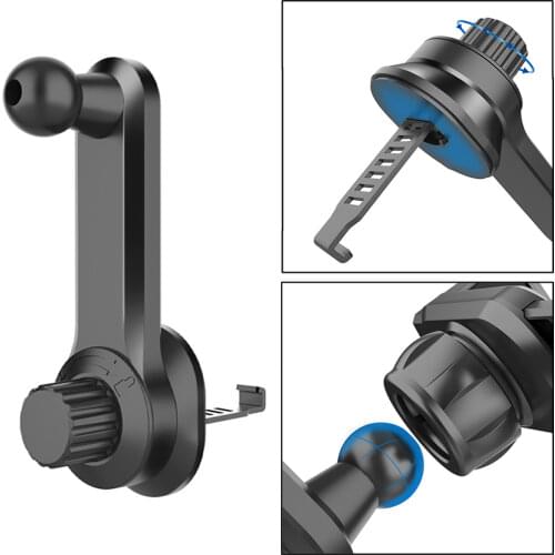 Anti Scratch Fixed 360 Degree Rotation Car Air Vent Clip Support Easy Install Universal 17mm Ball Head Adapter Phone Holder