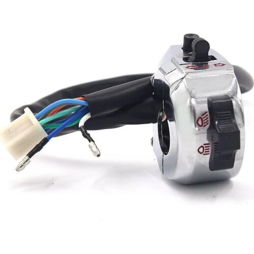 JAER Universal Left Motorcycle Handlebar Flameout Horn Switch Accessories Scooter Turn Signal Control Button ON OFF Button