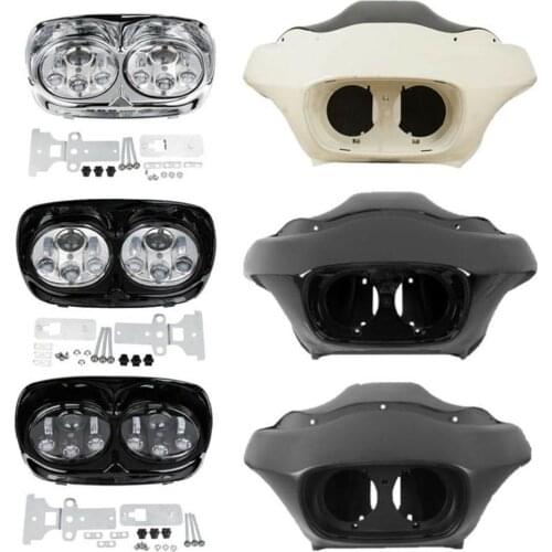 Inner & Outer Headlight Fairing Headlight For Harley Touring FLTR Road Glide 1998-2013 New