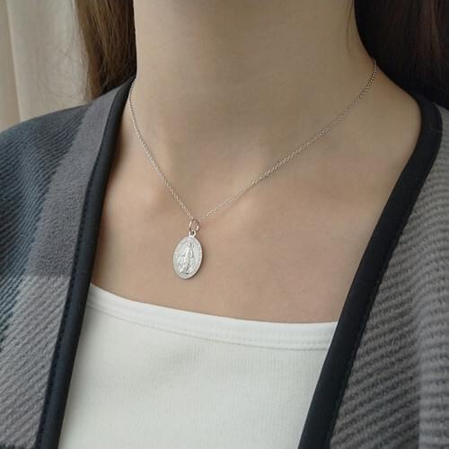 High Quality New Fashion Catholic Virgin Mary Pendant Necklace Jewelry 18 inches, Men Women birthday Gift