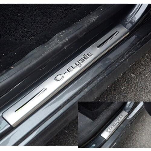 High quality stainless steel Scuff Plate/Door Sill for 2014 Citroen Elysee C-Elysee Car styling