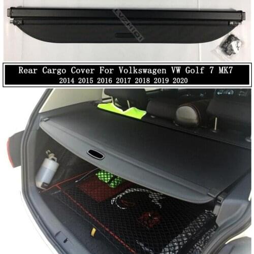 Rear Cargo Cover For Volkswagen VW Golf 7 MK7 2014-2020 Partition Curtain Screen Shade Trunk Security Shield Auto Accessories