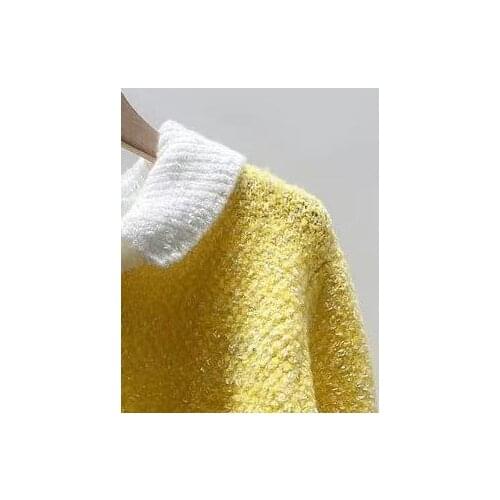 2021 Autumn New Hit Color Doll Collar Single Row Pearl Buckle Knitted Cardigan Women Jacket