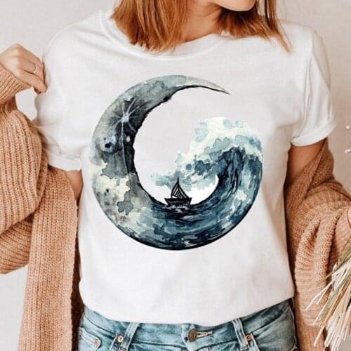 Women Graphic 90s Watercolor Vintage Trend T Shirt Female Tee Ladies Fashion Short Sleeve Cartoon T-shirt Top Print Clothing