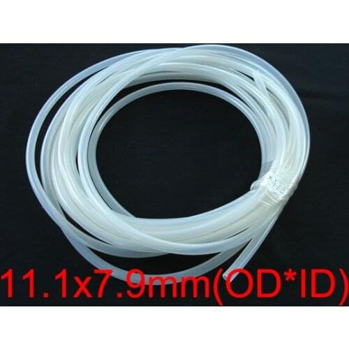 1M 11.1x7.9mm 11.1*7.9 Clear Transparent Medical Food Grade Flexible Pipe Water Drink Hose Peristaltic Pump Silicone Rubber Tube