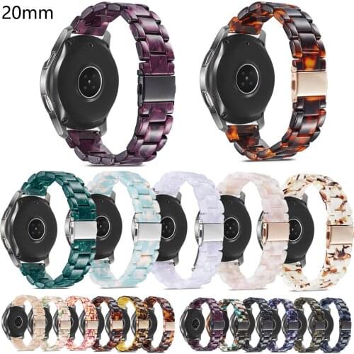 20mm Resin Strap For Samsung Galaxy Watch Active 2 40/44mm Gear Sport Wrist Bracelet Watchband Galaxy Watch 42mm Band Wristband