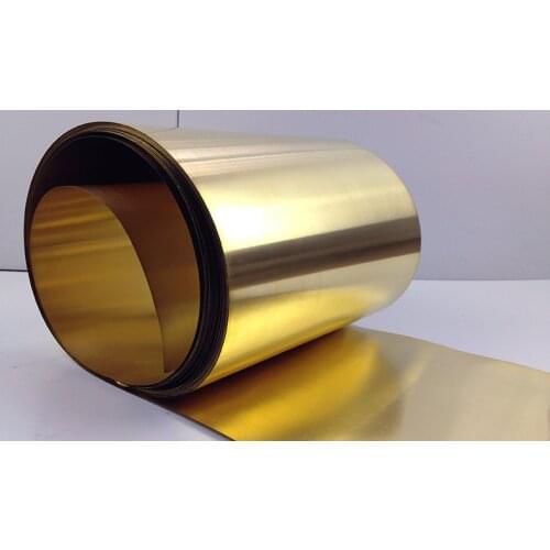 3Meter/Roll Thin Brass Sheet Strip Gold Film High Purity Brass Foil Plate H62 Thick 0.5MM*Width 200MM