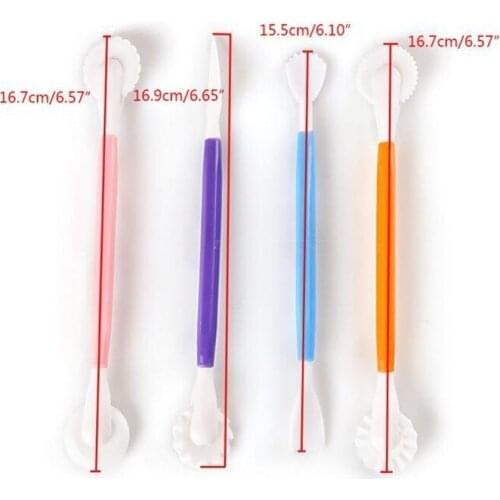 4 Pcs/set Colorful Cake Pen Diy Baking Color Carving Suits Flip The Sugar Carving Knife Food Grade Plastic Carved Chocolate Cake