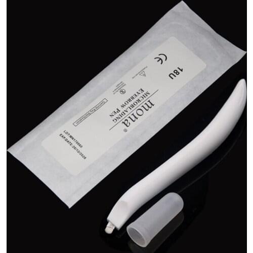 50pcs Disposable Manual Eyebrow Microblading Pen With 12/14/18U Needles Blade Manual Microblade Needle Tools