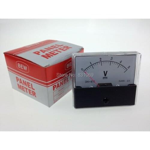 1PCS DH670 DC 0-5V 5V Analog Volt Voltage Voltmeter Panel Meter Brand New