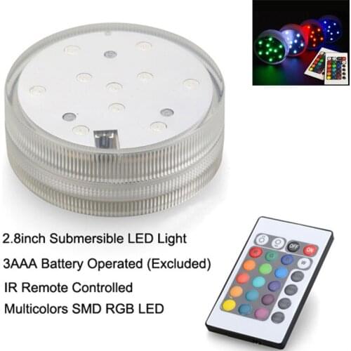 Free Shipping 10units/lot Remote Controlled Multi-colors Led Vase Light Base, Submersible lamps for Event Supplies