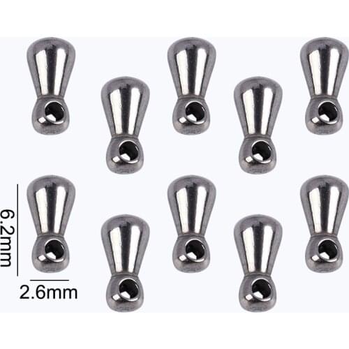 20Pcs/Lot 2.6*6.2mm Stainless Steel Water Drops Charms DIY Extender Tail Chains End Beads For Jewelry Making Supplies