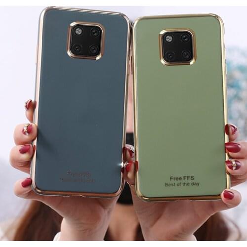 Luxury Plating Phone Case For Huawei Mate 30 20 Pro Lite Electroplated back Cover For Huawei Mate 20 Lite TPU Soft Case Coque