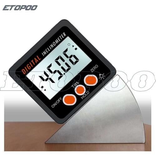 IP54 water proof Digital Protractor Inclinometer Digital Bevel Box level tool electronic angle gauge with Magnetic Base