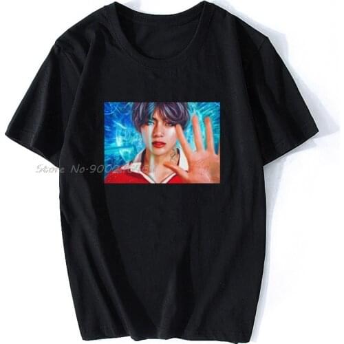 Men t-shirt Taehyung DNA tshirt Women t shirt Cotton Tees Tops Anime Harajuku Streetwear