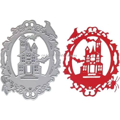 Halloween Castle Frame Metal Cutting Dies Stencil DIY Scrapbooking Album Stamp