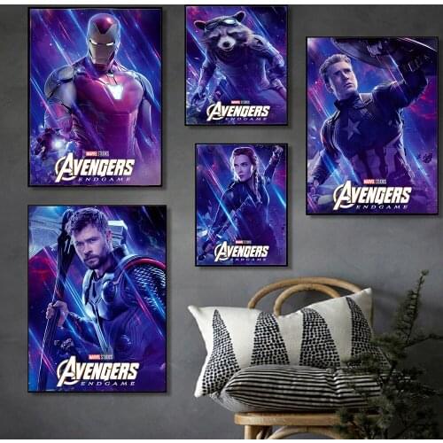 Classic Marvel Movie Avengers Poster Superheroes Print Canvas Painting Wall Art Painting KidS Bedroom Comics Living Room Decor