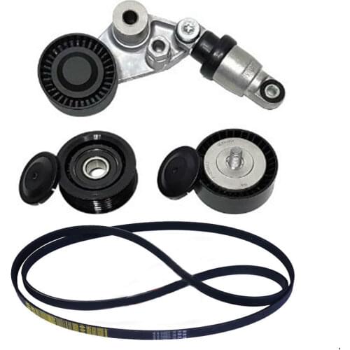 Engine Serpentine Drive Fan Belt Tensioner Kit Set For Ssangyong Rexton2 Kyron Rodius Actyon