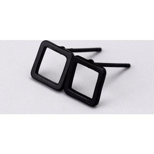 Fashion Square Rectangle Round Circle Small Stud Earrings For Women Little Girl Kids Tiny Brincos 2018 Geometric Jewelry