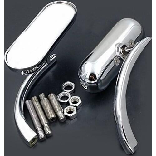 Motorcycle parts Racing Chrome Rearview Mirror For Yamaha YZFR1 YZFR6 YZF-R1 R6 VStar Warrior Cruiser Custom Mini Oval mirrors