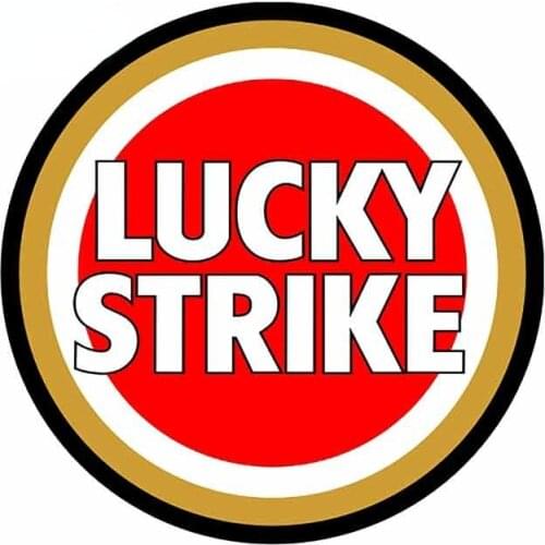 Lucky Strike Funny Car Stickers Vinyl Waterproof Sunscreen Scratch-Proof Car Sticker Motorcycle Bumper Window Decal Kk13*13cm