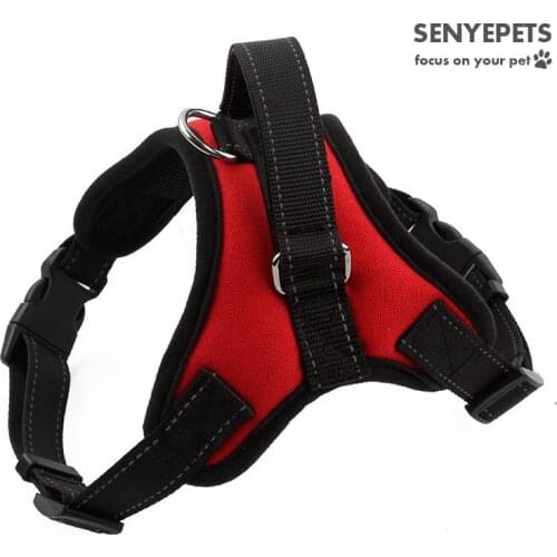 Nylon Heavy Duty Dog Pet Harness Collar Adjustable Padded Extra Big Large Medium Small Dog Harnesses vest Collar Dogs Supplies