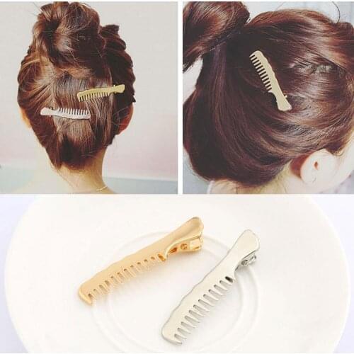 New Arrival 1pc Slip Comb Hairpin Korean Jewelry Metal Duckbill Clip Small Clip Hairpin Hair Clip Hair Accessories