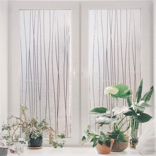 LUCKYYJ Privacy Window-Film, Non-Adhesive Static Cling Frosted Glass Sticker UV Protection Opaque Decoration Self-adhesive Film
