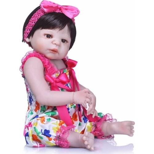 NPK 19inch 48cm full Silicone Reborn Baby Dolls Lovely Doll bonecas Reborn For Baby Gift Bonecas Bebes Reborn Brinquedos