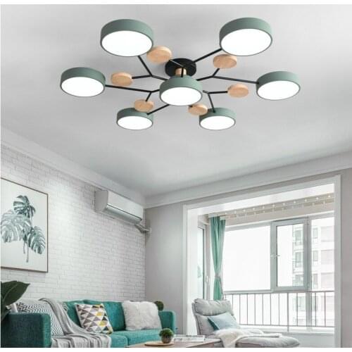Nordic light ceiling ventilador de techo chandeliers ceiling living room decoration Bedside Aluminum AC85-265V cafe hotel hom