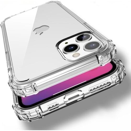 Strong Protection Crystal Clear TPU Cover for Iphone 13 12 Mini 11 Pro Max X XR XS 6 6S 7 8 Plus SE 2020 Anti-knock Fitted Case
